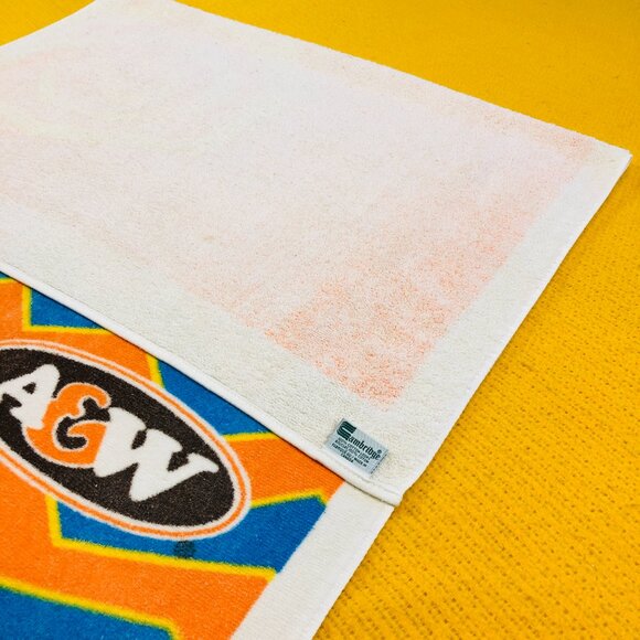 Vintage 90s A&W Advertising Promo Bath Towel 31"x55" -SINGLE (1C) - All Cotton - Picture 7 of 12